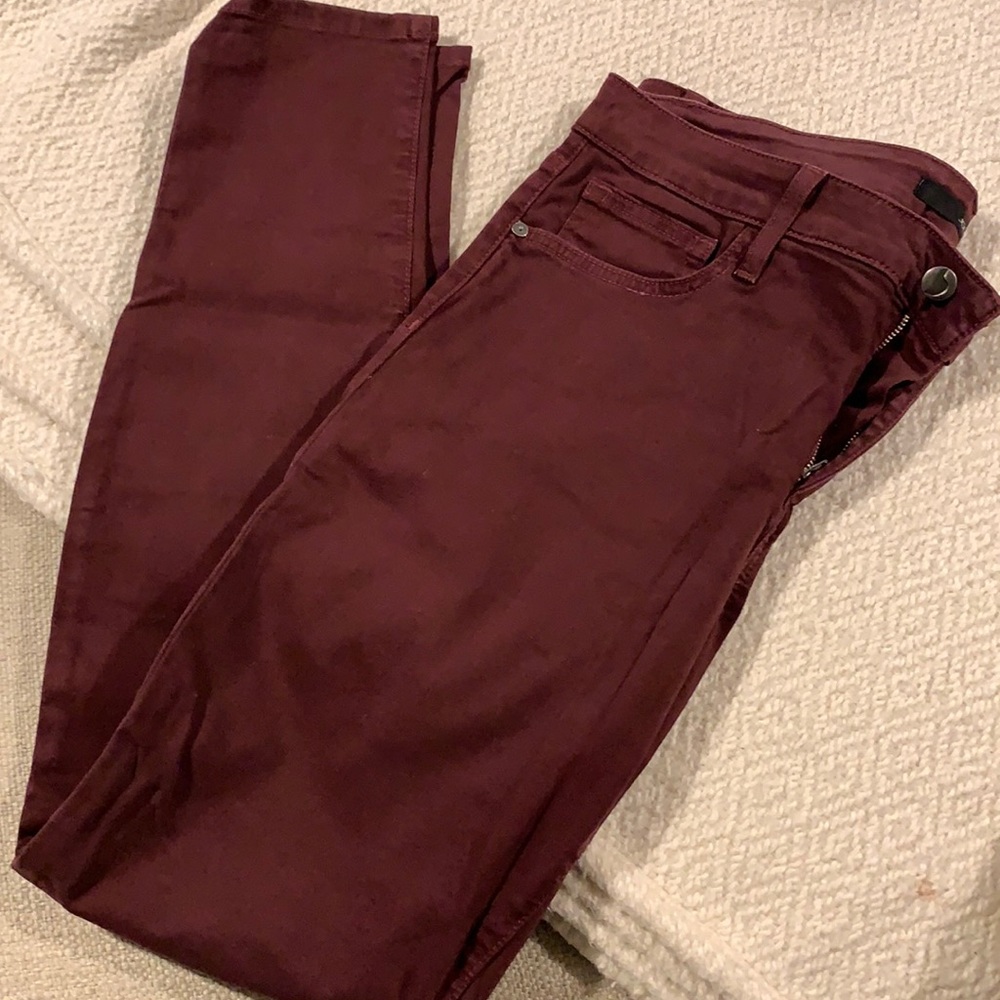 Burgundy jeans